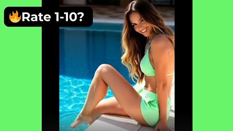 🔥 Rate This Green Bikini 1-10? | Supermodel Beach 4K