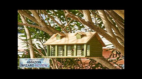 Glitzhome 14.25”L Wood Hanging Birdhouse for Outdoors Oversized Distressed Cottage Bird Review