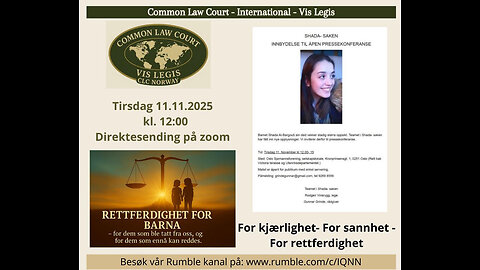 11.11.11:30: EXTRASENDING direkte fra pressekonferanse om SHADA saken