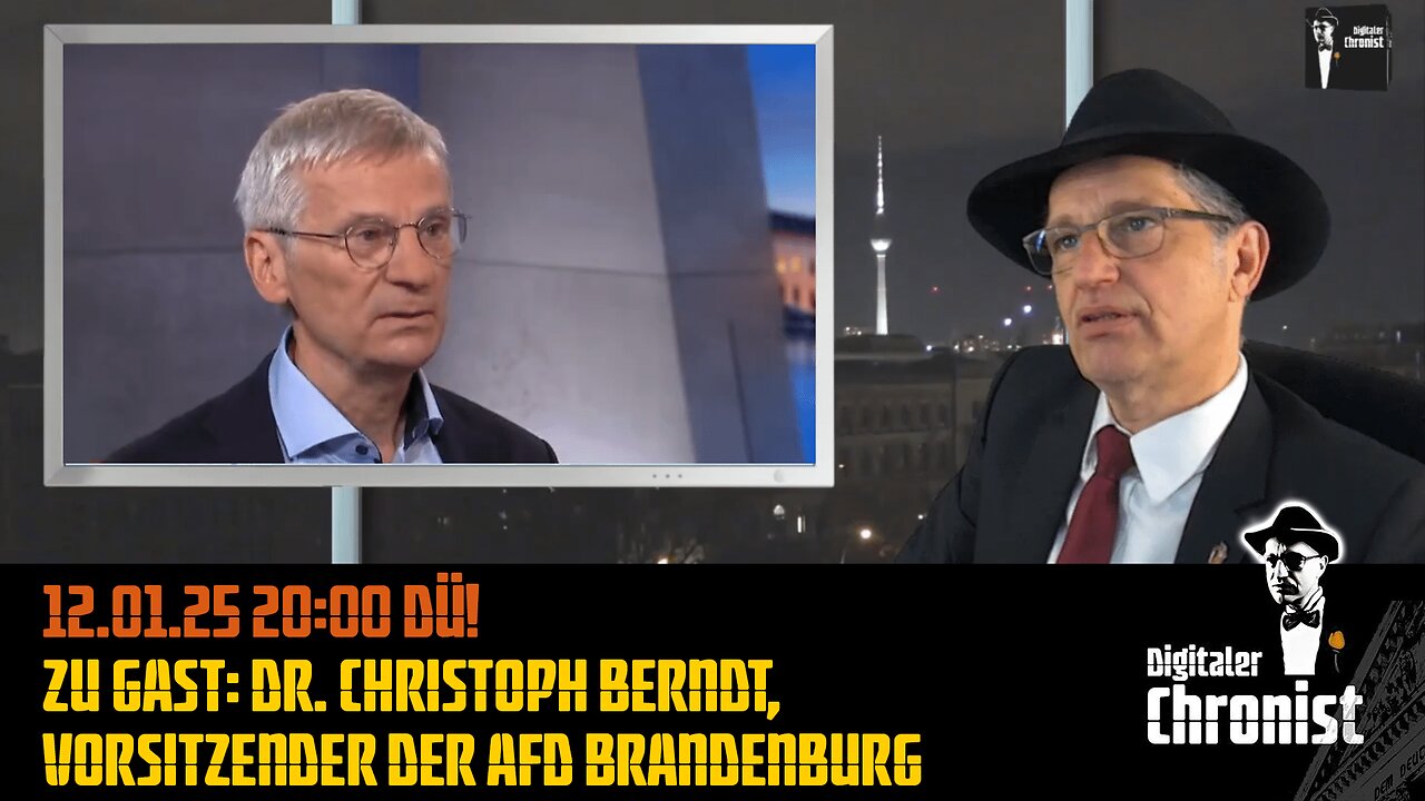 Aufzeichnung vom 12.01.25 Zu Gast: Dr. Christoph Berndt, Vorsitzender der AfD Brandenburg