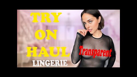 Fishnet dress transparent try on haul (4k)