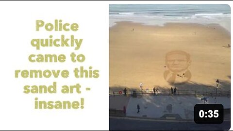 Police quickly came to remove this sand art - insane!