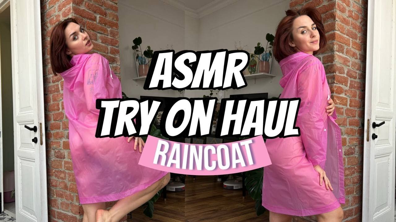 [4K] ASMR Raincoat Try On Haul 🌧️ | Relaxing Rain Sounds + Cozy Vibes
