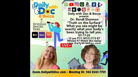 1.27.26Revisit: Dr. Randi Shannon Truth on the Surface The Body's Visible Cues Reveal Inner Messages