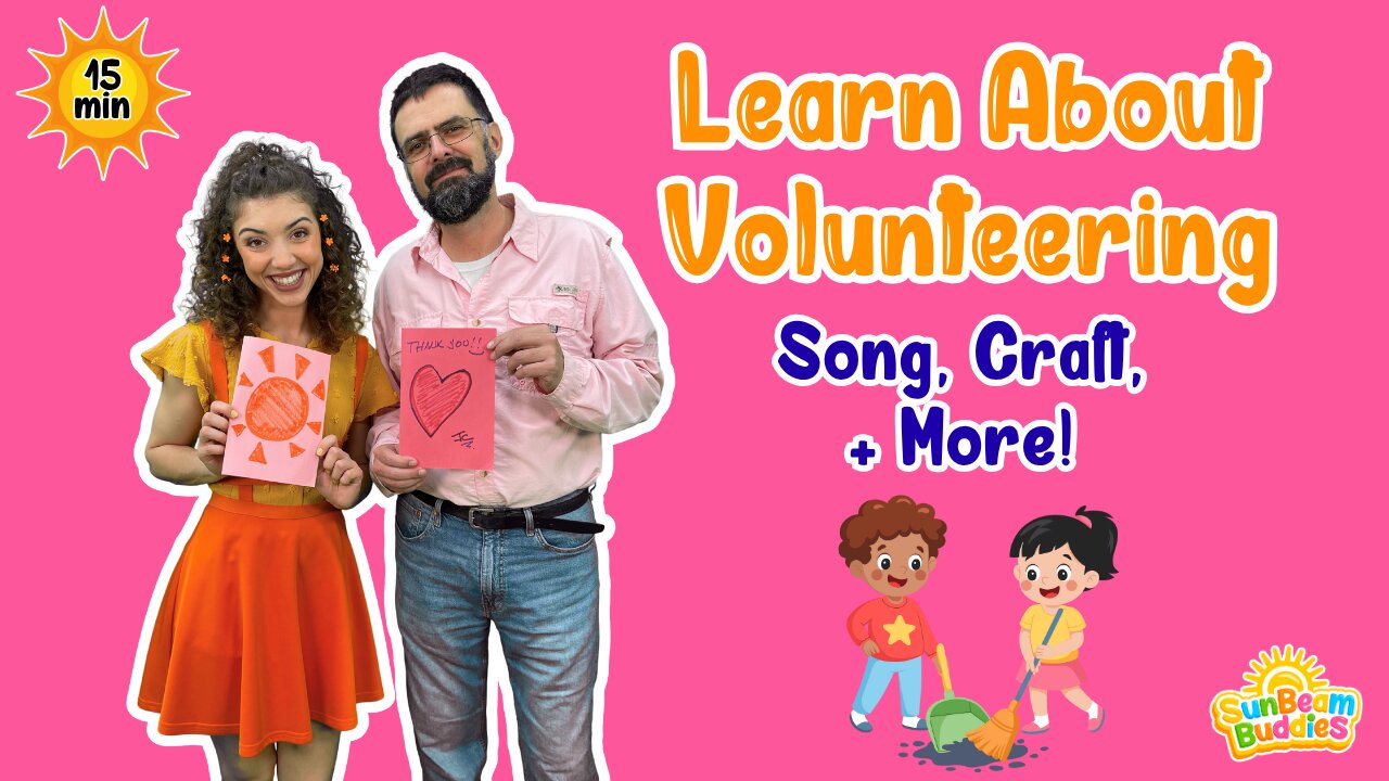 Kindness Cards Craft for Kids 💌 Volunteering With Kindness Song 🥰 Learn with SunBeam Buddies