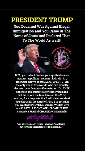 Newly elected president Donald Trump . A spiritual message of HOPE , on the behalf of mankind ...