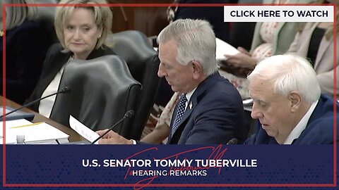 Senator Tuberville Introduces Amendment at Senate Ag Hearing