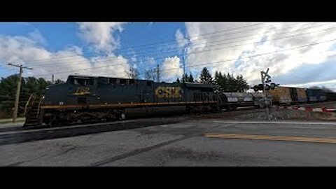 Double CSX Train Action: Westbound and Eastbound Meet!