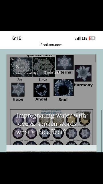 Imbuing water with love, thought, & spoken words — what's the effect?
