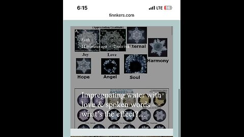 Imbuing water with love, thought, & spoken words — what's the effect?