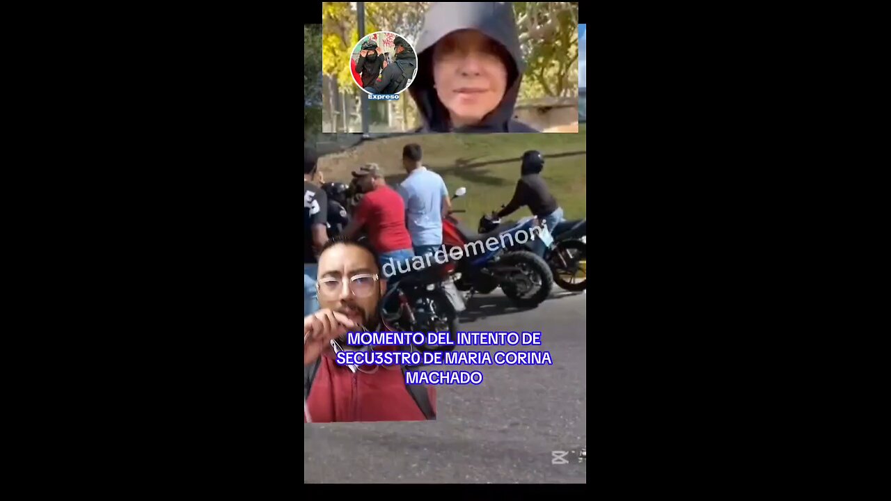 MOMENTO DEL INTENTO DE SECU3STR0 DE MARIA CORINA MACHADO.