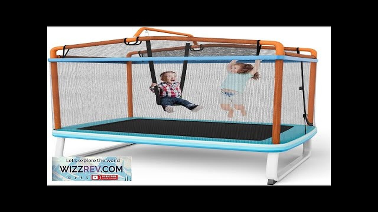 GYMAX Trampoline for Kids 75” ASTM Approved Recreational Trampolines with Swing Horizontal Review