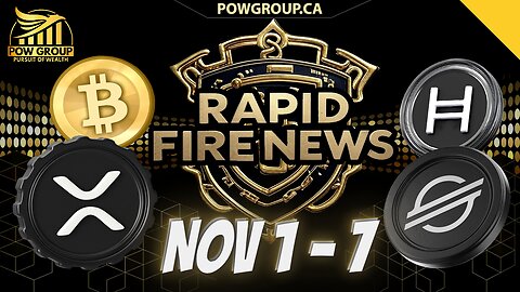 Crypto News Weekly Recap & Rapid Fire Updates (November 1 - 7, 2025)