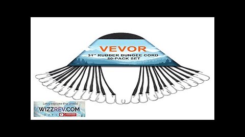 VEVOR 50 Pcs Flat Bungee Cord Set 19.8 mm Heavy Duty Bungee Review