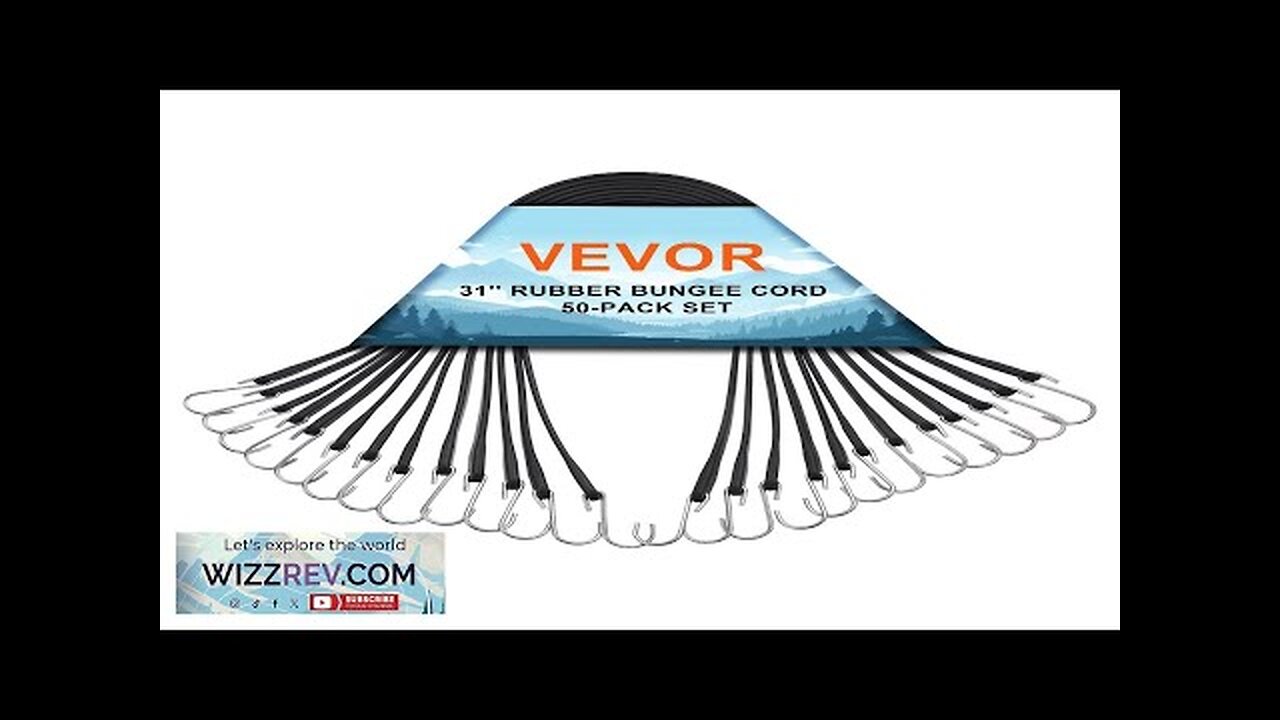 VEVOR 50 Pcs Flat Bungee Cord Set 19.8 mm Heavy Duty Bungee Review