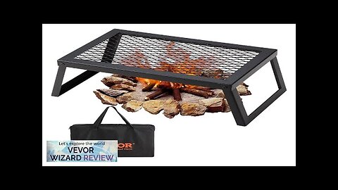 VEVOR Folding Campfire Grill Heavy Duty Steel Mesh Grate 18" Portable Camping Review