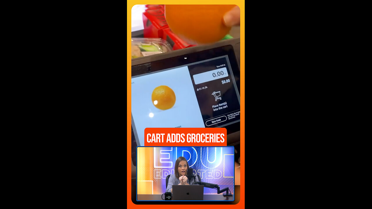 🛒High-Tech Shopping Cart Can Add Your Groceries