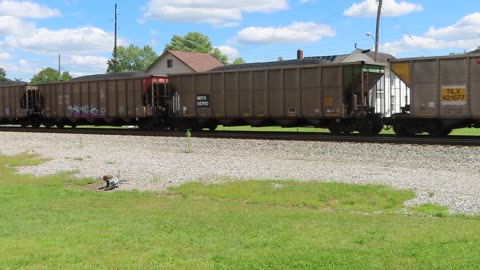 Norfolk Southern Coal Train going through Bellevue, Ohio on September 9, 2025