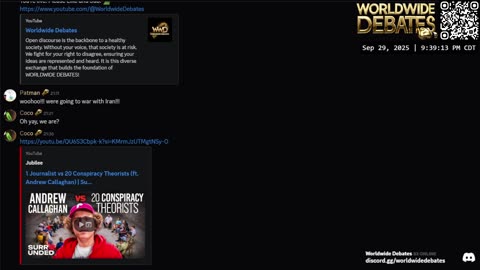 0091 WIDESTREAM - Worldwide Debates - YouTube/Twitch/Rumble