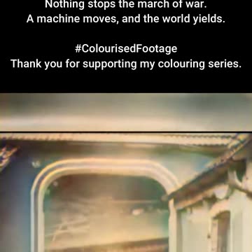 Force of War Armored Vehicle Moves Through Ruins #ColourisedHistory