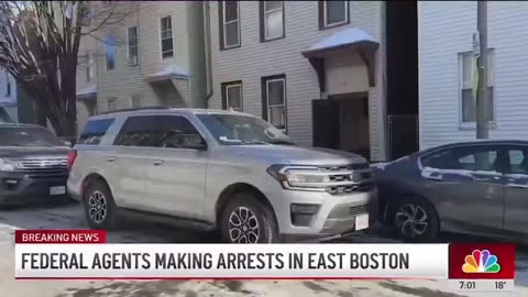 Federal agents arresting illegals in Boston. Boston is a “sanctuary city” and the