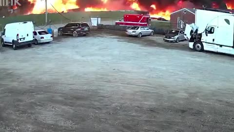 Kentucky UPS jet crash - 3 different angles