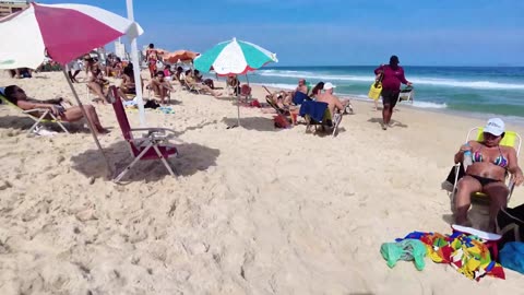🇧🇷 Leblon Beach 🌊☀️What Secrets Hide Along This Coast 🌴 Brazil 4K Walking Tour 2025