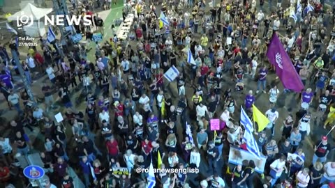 ‘Israelis’ rally for Gaza deal ahead of Netanyahu-Trump meeting