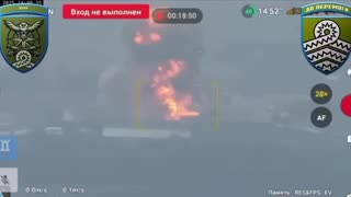 🔥 Epic detonation of a hidden Russian tank after FPV drone strike, - 59th OSHBr