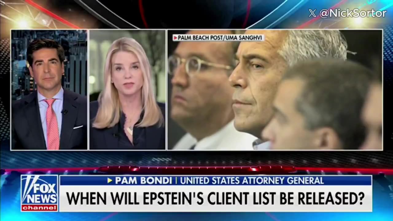 BREAKING: AG Pam Bondi announces Epstein flight and lists will be dropping tomorrow