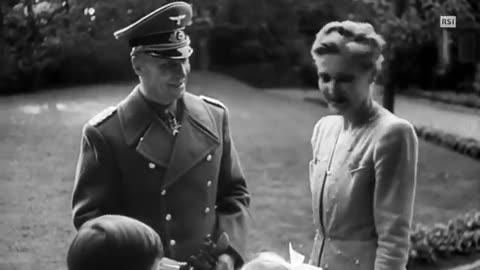 Erwin Rommel visits Joseph Goebbel's children (1942)