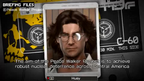 Metal Gear Solid Peace Walker - Huey's Briefing Files