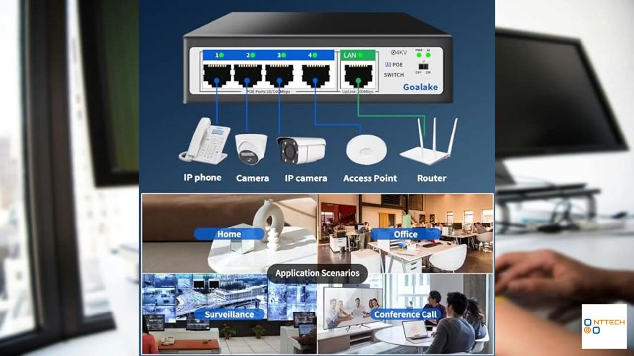 Goalake 5 Port Ethernet PoE Switch