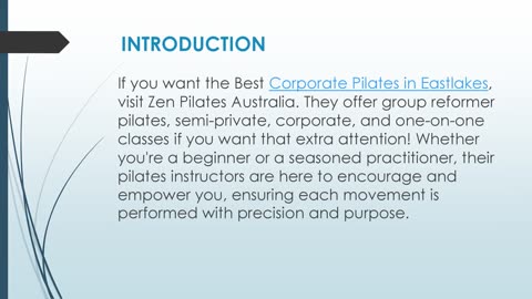 Best Corporate Pilates in Eastlakes