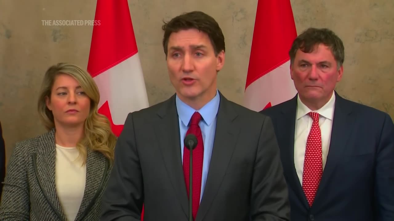 Trudeau says Canada will place 25% tariffs on US imports in retaliation for Trump tariffs