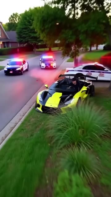NARROW Police ESCAPE For Bro In Toy Lambo