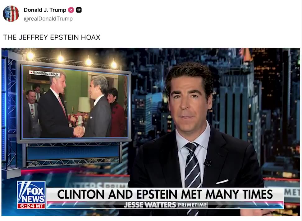 Posted by POTUS on Truth Social: Epstein Hoax