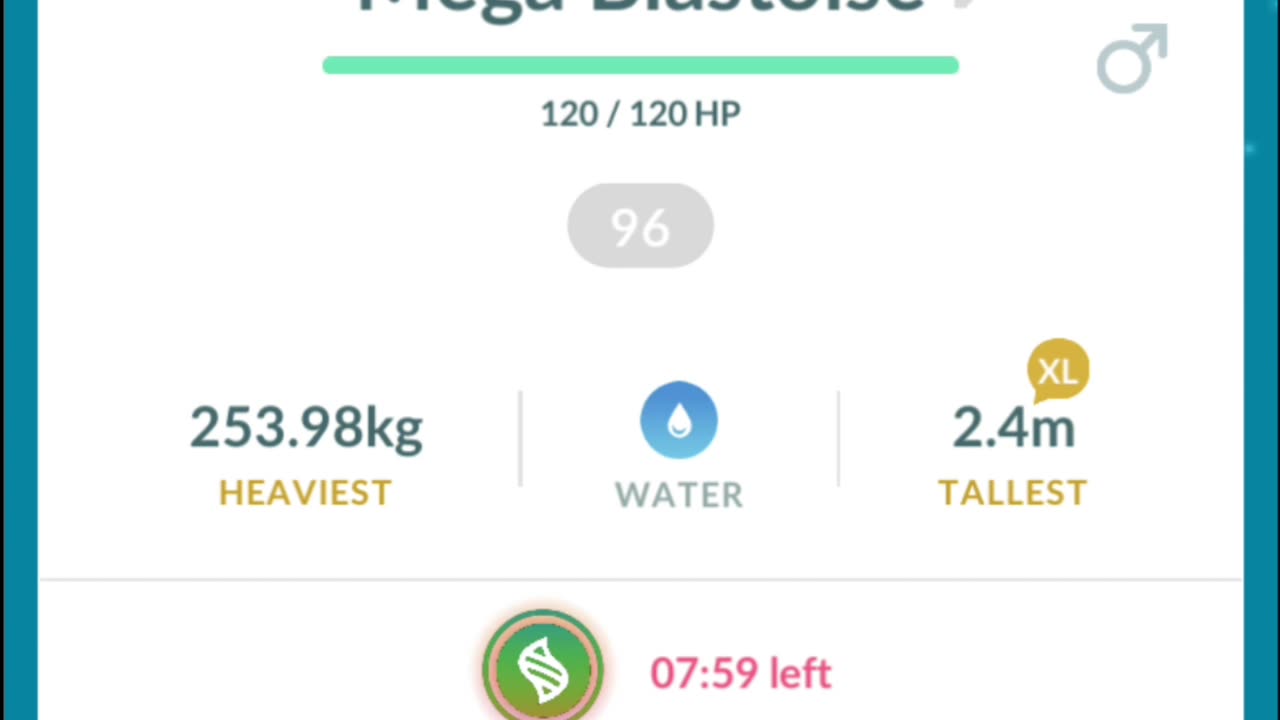 Pokemon Go Mega Evolution: 96% iV Blastoise