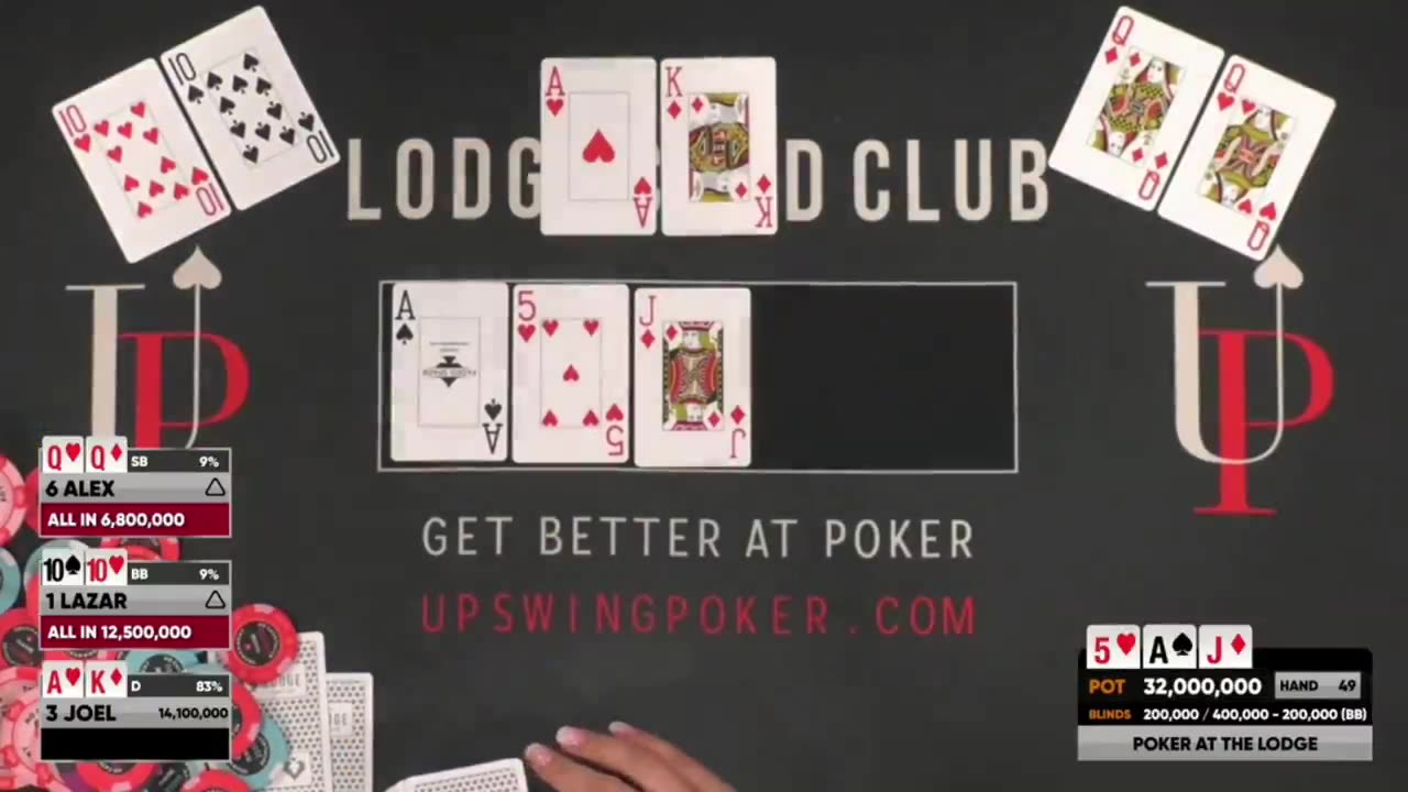 3 way allin crazy runout, poker luck, Texas Holdem