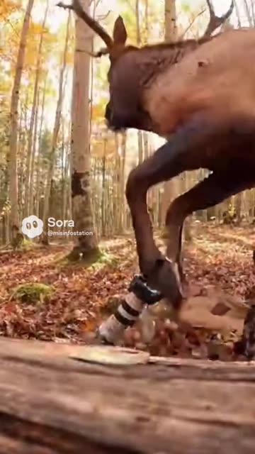 Elk Ambushes Photographer