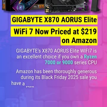 ⚡X870 AORUS Elite WiFi for $219! Best AM5 Deal #PCBuild #Shorts
