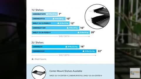 StarTech.com 2U Server Rack Shelf - Universal Vented Rack Mount Cantilever Tray