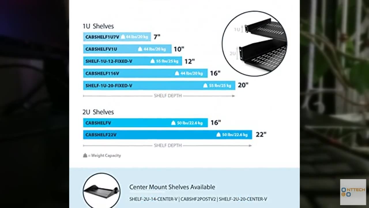 StarTech.com 2U Server Rack Shelf - Universal Vented Rack Mount Cantilever Tray