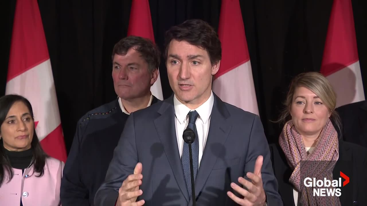 Trudeau promises "dollar-for-dollar" response if Trump tariffs Canada | FULL