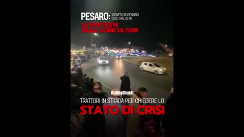 Robby Giusti - Agricoltori e pescatori in strada anche a Pesaro (30.01.25)