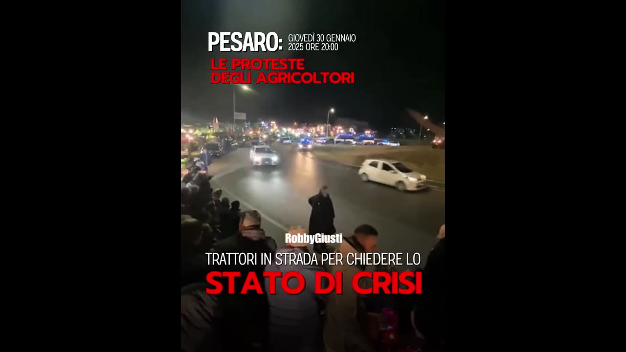 Robby Giusti - Agricoltori e pescatori in strada anche a Pesaro (30.01.25)