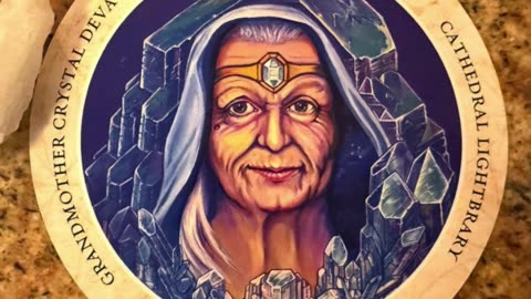Grandmother Message: Cathedral Lightbrary Oracle Card.