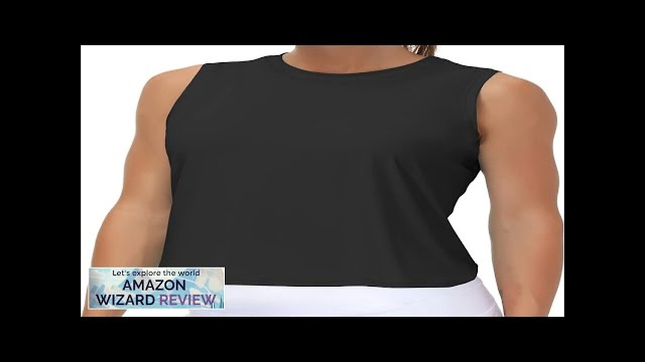 THE GYM PEOPLE Women's Workout Tops in Ice Silk Quick Dry Sleeveless Review