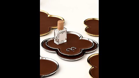 AhunderJiaz Light Luxury Ceramic Leather Storage Tray