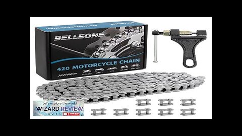 Belleone 420 Motorcycle Chain 420 Standard Roller Chain 132 Link + Review